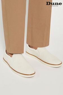 Dune London White Totals Perforated Slip-On Trainers (B43149) | kr1 370