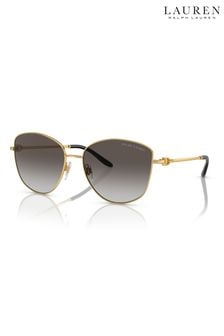 Ralph Lauren Gold Tone The Vivienne Rl7079 Round Sunglasses (B43248) | €281