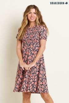 Brakeburn Red 100% Cotton Boho Floral Dress (B43251) | $94