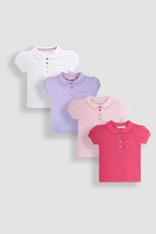 JoJo Maman Bébé Pink 4-Pack Pretty Polo Shirts (B43441) | OMR19