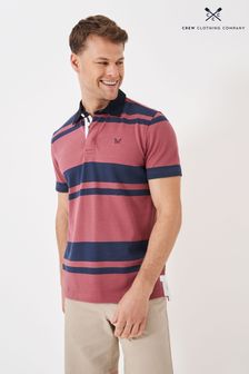 Розовая хлопковая рубашка регби в полоску Crew Clothing Company (B43543) | €65