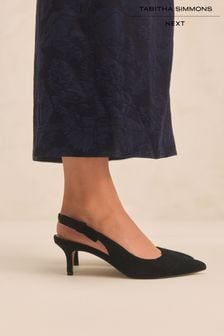 Black suede low heel shoes discount