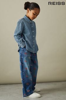 Reiss Blue Rosie 4-9 yrs Denim Button-Through Shirt (B43690) | $71