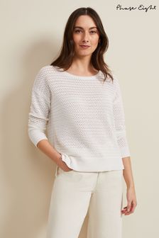 סוודר של Phase Eight דגם Annie בצבע שמנת עם טקסטורה (B43825) | ‏448 ‏₪