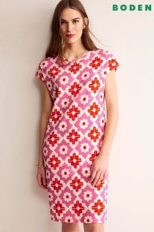 Boden Pink Leah Jersey T-Shirt Dress (B43917) | AED277