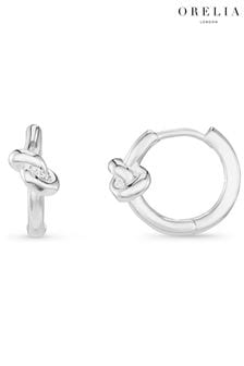 Orelia London Sterling Silver Polished Knot Huggie Hoops (B43924) | kr286