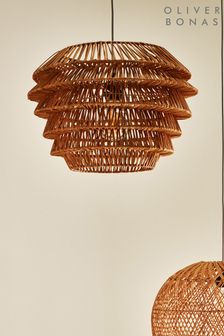 Oliver Bonas Natural Cono Rattan Woven Lamp Shade (B43968) | €68