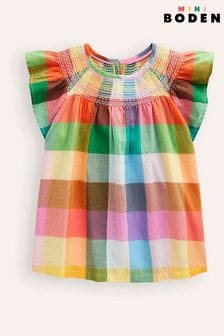 Boden Woven Smocked Top