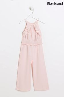 River Island Pink Mini Girls Halter Jumpsuit (B44018) | €24