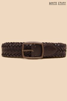 White Stuff Brown Woven Leather Belt (B44070) | $68