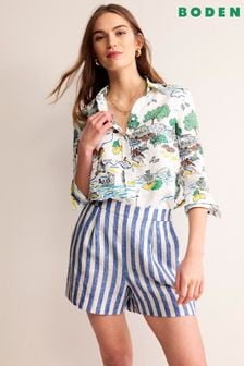 Boden Blue Hampstead Linen Shorts (B44107) | HK$720