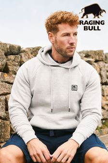 Raging Bull Classic Kapuzensweatshirt mit gewebtem Aufnäher, Grau (B44128) | 108 € - 123 €
