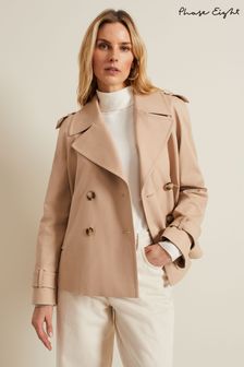 Phase Eight Natural Lola Cropped Trench Jacket (B44137) | OMR87