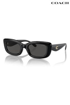 COACH Hc8390U Rectangle Black Sunglasses (B44247) | SGD 240