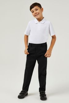 Trutex Boys Regular Leg Black 2 Pack School Trousers