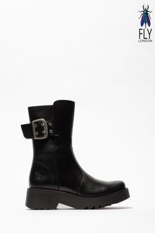 Fly London Black Biker Over The Knee Partywear Boots Next Oman