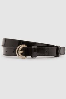 Camilla Elphick Patent Leather Embellished Buckle Belt (B44362) | KRW266,900