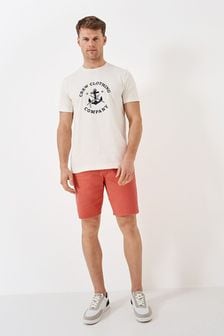 オレンジ - Crew Clothing Classic Bermuda Cotton Stretch Chino Shorts (B44441) | ￥9,690