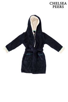 Синий - Детский пушистый халат с капюшоном Chelsea Peers (B44621) | €46