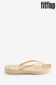 FitFlop Cream Iqushion Arrow Knit Slides (B44624) | $64