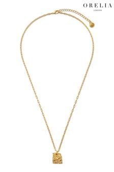Orelia London Gold Tone Molten Square Charm Necklace (B44649) | €40