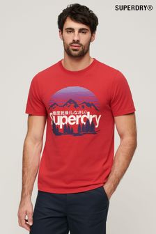 Superdry Red Great Outdoors Graphic T-Shirt (B44705) | SGD 58