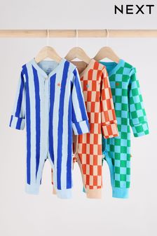 Multi Patterned Printed 3 Pack Baby Sleepsuit (0mths-3yrs) (B44739) | $34 - $37