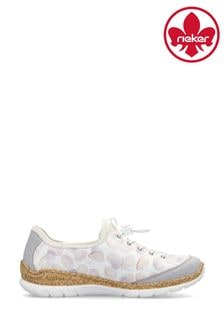 Rieker Womens White Elastic Band (Goring) Shoes (B44820) | 110 €
