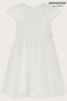 Monsoon Natural Baby Ruffle Truth Dress (B45196) | €45 - €48