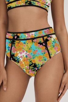 Florere Printed High Rise Bikini Bottoms (B45237) | $72