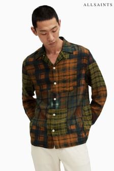 AllSaints Brown Carreaux Long Sleeve Shirt (B45251) | 875 zł