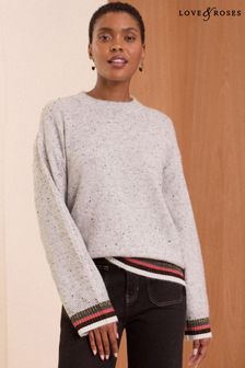 Grey chunky jumper womens top