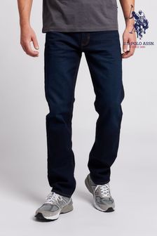 أزرق داكن أزرق - بنطال جينز دنيم رجالي 5 جيوب بلون أسود من ‪U.s. Polo Assn.‬​​​​​​​ (B45471) | 414 ر.س