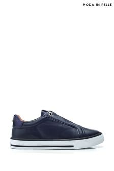 Moda in Pelle Blue BENNI Elastic Slip On Shoes With Foxing Sole (B45591) | $189