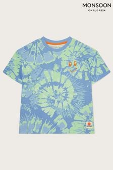 Monsoon Blue Oversized Happy Tie Dye T-Shirt (B45629) | SGD 33 - SGD 37