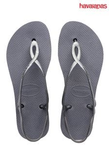 Havaianas Grey Luna Flatform Sandals (B45792) | LEI 203