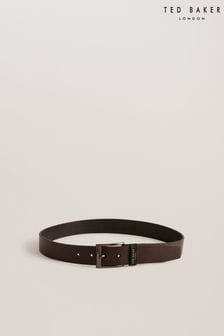 Ted Baker Black Hady T Etched Leather Belt (B45919) | SGD 97