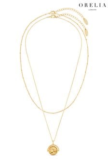Orelia London 18k Gold Plating Goddess Coin Spinner 2 Row Necklace (B45968) | 1,831 UAH