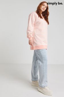 Simply Be Pink Side Split Sweatshirt Tunic (B46027) | AED155