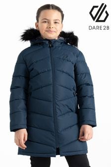 Dare 2b Girls Striking III Hooded Long Line Jacket (B46177) | AED466