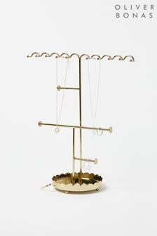 Oliver Bonas Gold Metal Wiggle Metal Jewellery Stand (B46210) | €52