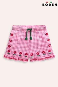Boden Pink Frill Hem Woven Shorts (B46339) | OMR12 - OMR14