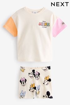 Purple Disney Minnie Mouse T-Shirt and Cycle Shorts Set (3mths-7yrs) (B46475) | AED68 - AED87