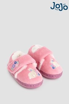 JoJo Maman Bébé Pink Bunny Slippers Shoes (B46495) | €21.50