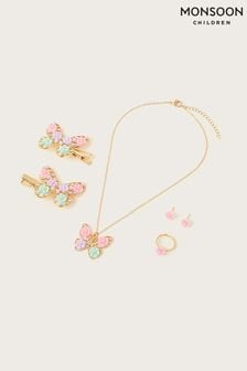 Monsoon Gold Tone Daisy Butterfly Hair and Jewellery Set (B46544) | €14