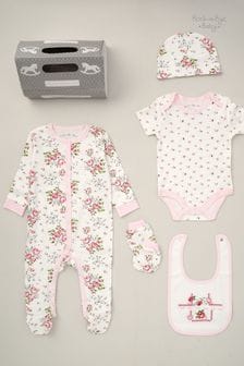 Rock-a-bye Baby Boutique Printed Baby White Gift Set 5 Piece (B46673) | 159 ر.س