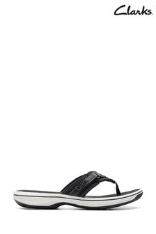 Clarks Black Synthetic Brinkley Sea Sandals (B46721) | €46