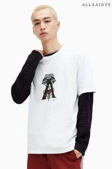 AllSaints White Wulfane Crew Neck T-Shirt (B46823) | €78