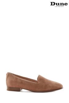 Dune London Brown Glassi Slipper Cut Plain Loafers (B46886) | €103