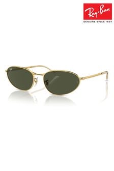 Ray-Ban Gold Tone Rb3734 Irregular Sunglasses (B46935) | €204